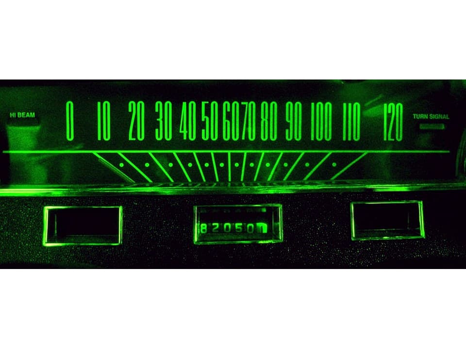 MP-6456-LED-GA-XP-GRN  64.5-65 Mustang Green LED Lamps Gauge Kit