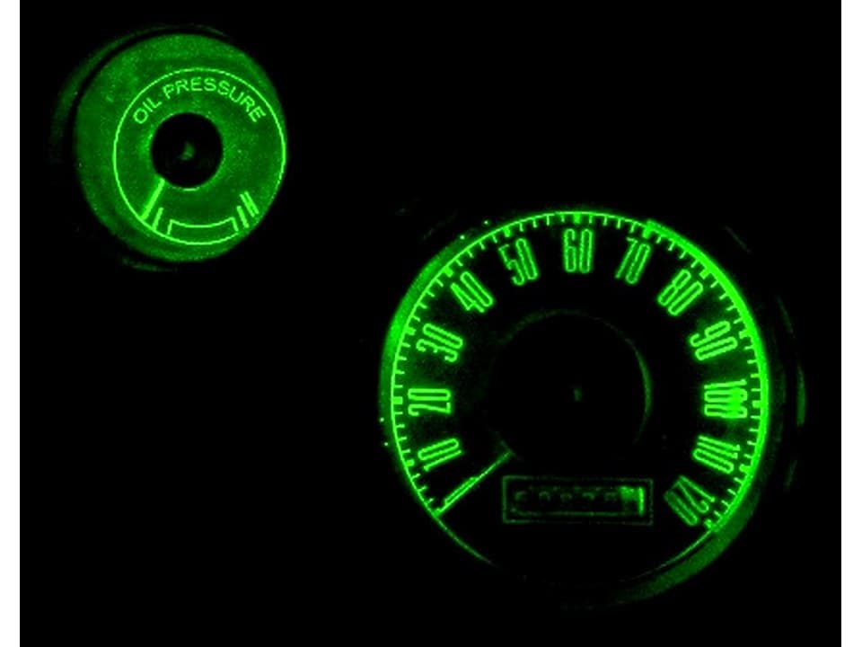 MP-6768-LED-GA-GREEN 67-68 Mustang GREEN LED Gauge Bulb Kit
