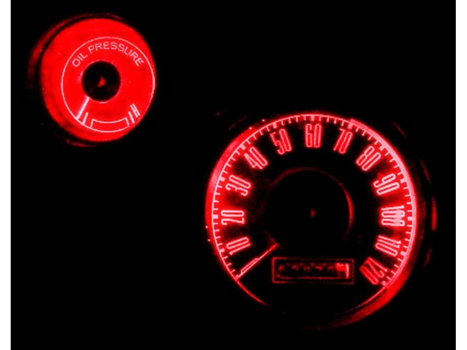 MP-6768-LED-GA-RED 67-68 kit Mustang Gauge LED Lamps