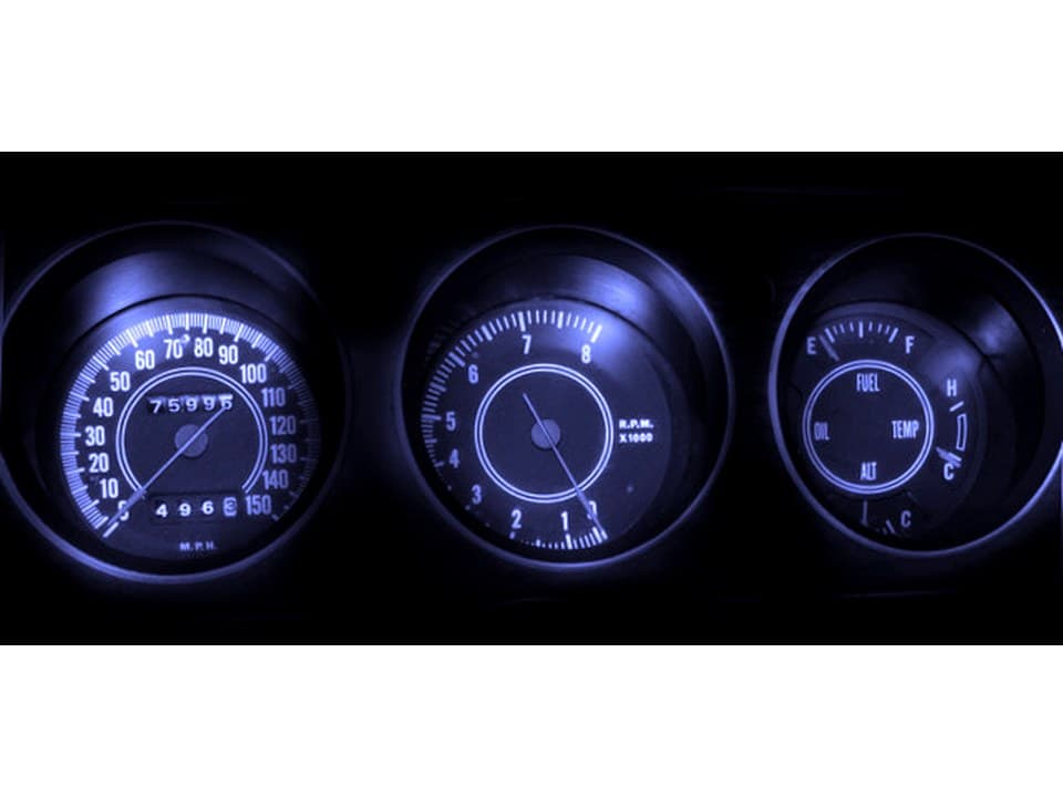 MP-Tbird-UB-AMB-BLU 1975 Thunderbird Ultra Bright Blue LED Gauge Light Kit